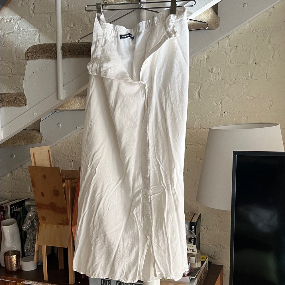 Brandy Melville double lined cotton White maxi Skirt